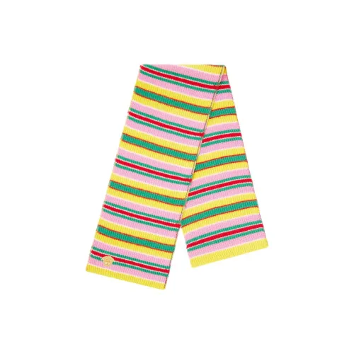 VERSACE Вязаные шерстяные шарфы для детей желтого цвета