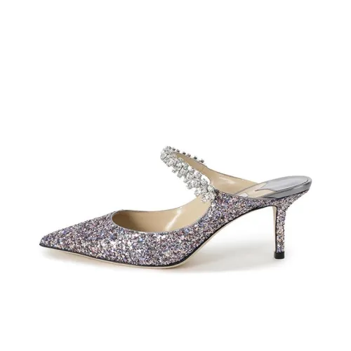 Jimmy Choo Домашние тапочки 6,5 см Женские Фиолетовые