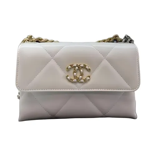 CHANEL 19Bag Овечья кожа Сумка через плечо Женская Белая