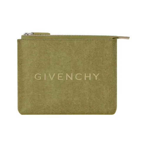 Givenchy Выстиранный хлопок Canvas Clutch Мужской Khaki