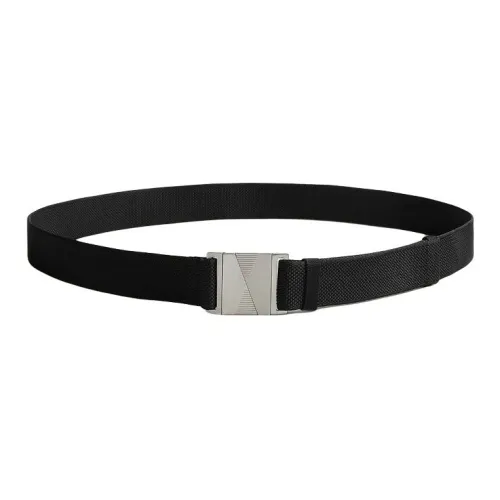 HERMES Нержавеющая сталь Кожаные ремни Мужской Черный Ширина 3 см