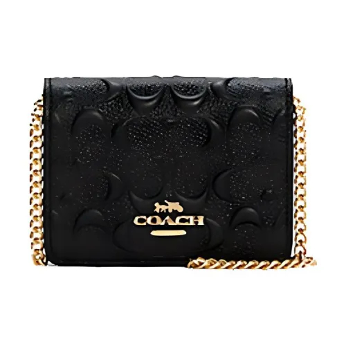 COACH Кошелек из коровьей кожи сумка через плечо мини женский черный