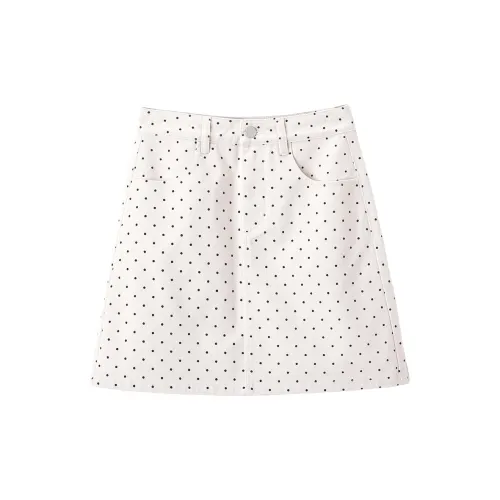 XIANGYING Джинсовые короткие юбки Женские Бежевый