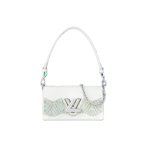 LOUIS VUITTON Twist Корова Кожа Сумка через плечо Женская Белая