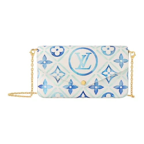 LOUIS VUITTON Холст Через плечо Сумка из холста Сумка на плечо Женская Лагунный Синий