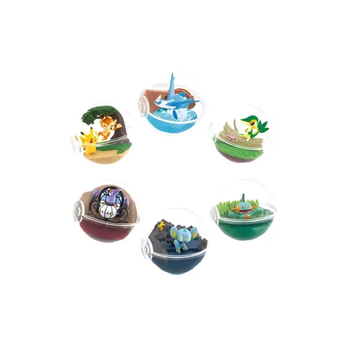 POKEMON Стеклянный контейнер коллекция слепые коробки одна коробка Mystery целая коробка 6 штук