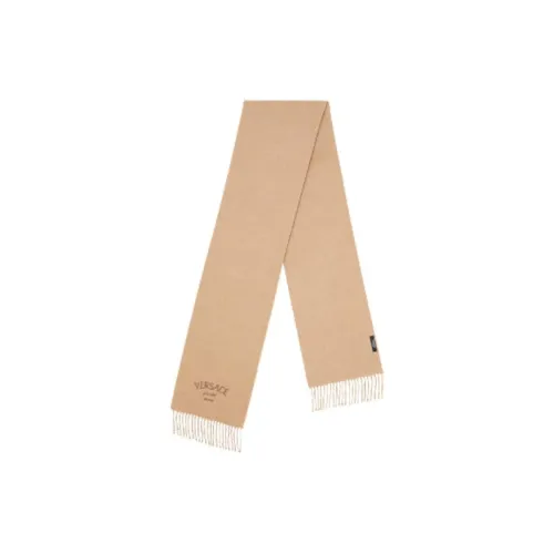 VERSACE Шерсть Полиэстер Трикотаж Шарфы Женские Коричневый