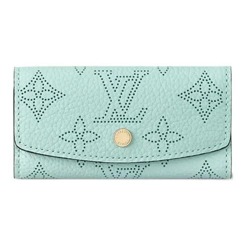 LOUIS VUITTON Mahina Кожа Key Pouch Женские Минеральный синий
