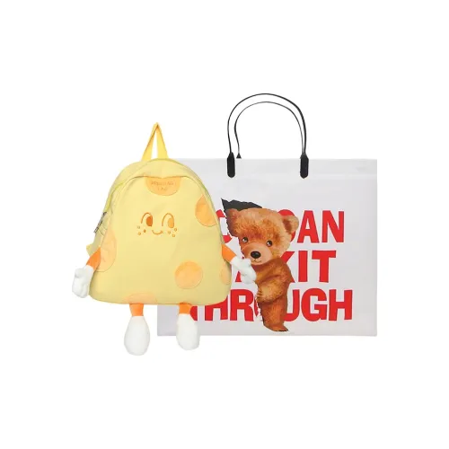 Worm's Home Нейлон Рюкзак Стандартный Женские Белый Желтый