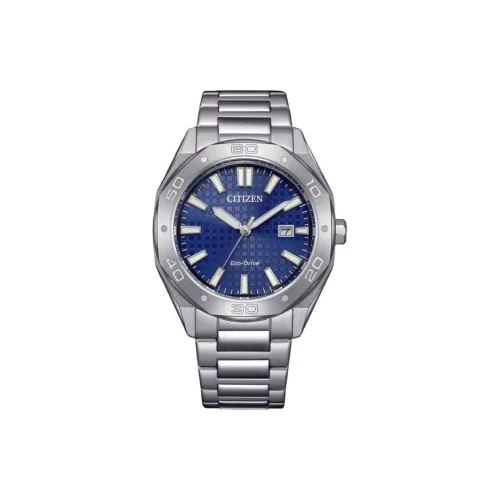CITIZEN Светильник Кварцевый механизм Нержавеющая сталь Ремешок Часы 41 мм Мужские часы Синий циферблат