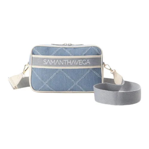 SAMANTHA THAVASA Хлопок с синтетической кожей сумка через плечо женская отбеленный деним цвет