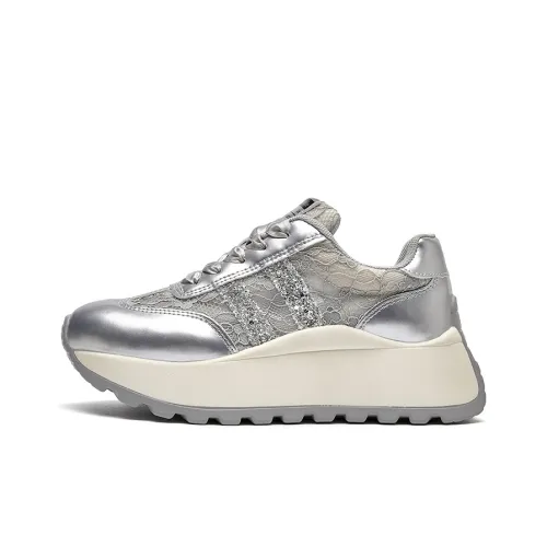 La Chapelle Slip-resistant и дышащие низкие топовые кроссовки с толстой подошвой женские