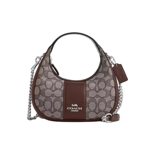 COACH CARMEN Кожа Сумка через плечо Сумка Маленькая Женская Серебряный Дуб Кленовый