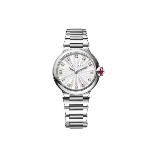 BVLGARI LVCEA Наручные часы Автоматический механический механизм ремешок из нержавеющей стали 33 мм белый циферблат женские часы