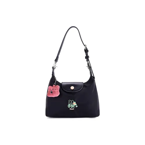 Sound For Life Ткань Синтетическая кожа Сумка через плечо Маленькая Женская Черный Экрю