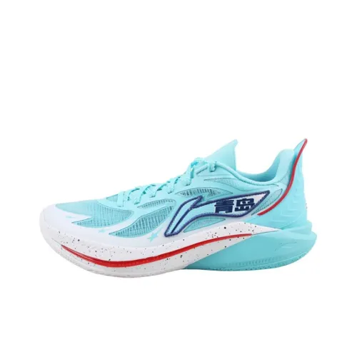 LINING SONIC 12 Амортизация Износостойкий Низкий Топ Баскетбольные Кроссовки Мужские Синие Белые