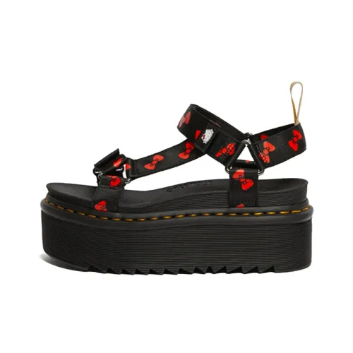 Hello Kitty x Dr.Martens Vegan Casual Sandals Women's Black Хелло Китти x Dr.Martens Vegan Повседневные Сандалии Женские Черные