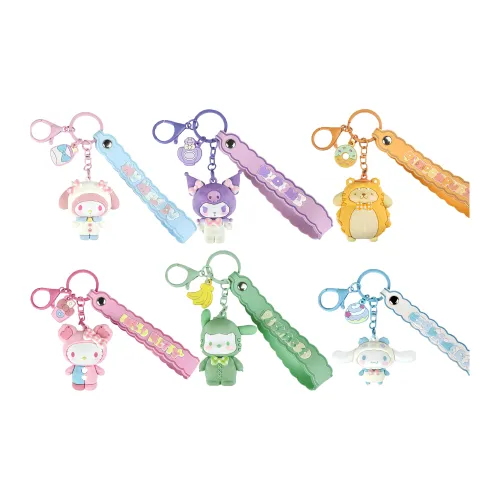 Wolf Bowang x Sanrio Kuromi Pochacco Коллекция тканевых кукол 3D-эффект куклы-подвески с аниме-тематикой