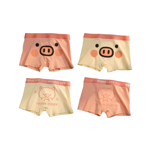 GOYN Мужской 4 шт Молоко Нос Свинья+Розовый Нос Свинья+Milk Cute Свинья+Розовый Милый Свинья Мужские Боксеры