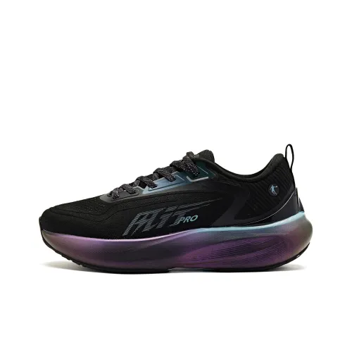 QIAODAN BOOM PRO Амортизация Износостойкие Низкие Кроссовки для Бега Женские Черный Розовый Фиолетовый