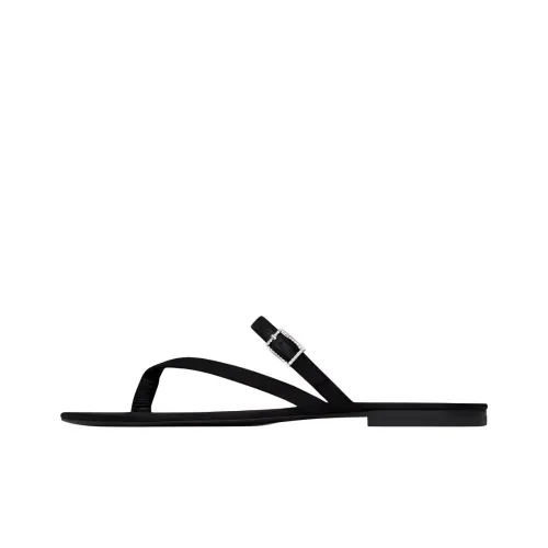 SAINT LAURENT Шлепанцы Женские Черные