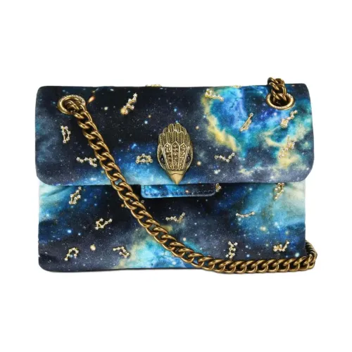 Kurt Geiger London Вельвет Сумка через плечо Мини Женская Синяя