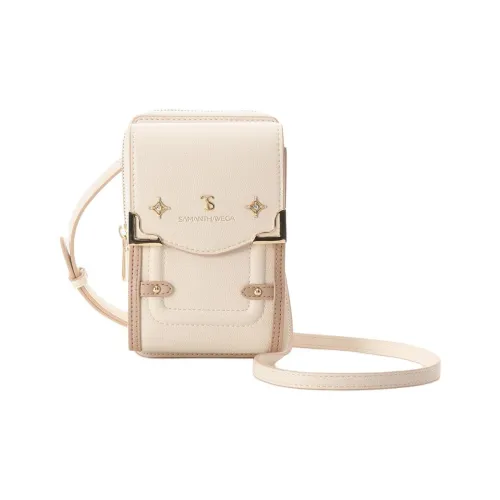 SAMANTHA THAVASA Чехол для телефона из синтетической кожи сумка через плечо женский цвет экрю