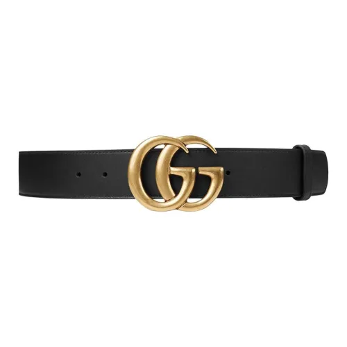 GUCCI Кожаные ремни Унисекс Черный Ширина 4CM