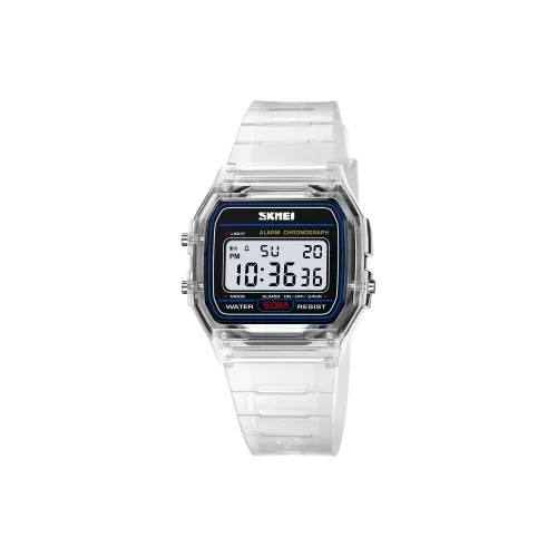 SKMEI SKM 2056WT Электронный механизм TPU ремешок Часы Мужские Белый циферблат