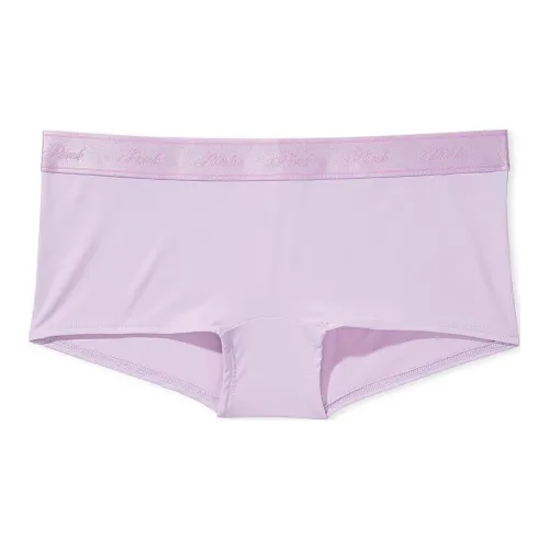 Victoria's Secret Розовый логотип Хлопок BOYSHORT PANTY PASTEL Сиреневый Нижнее белье Женские 1 шт Светло-фиолетовый