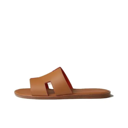 HERMES Слипоны Orange Men's