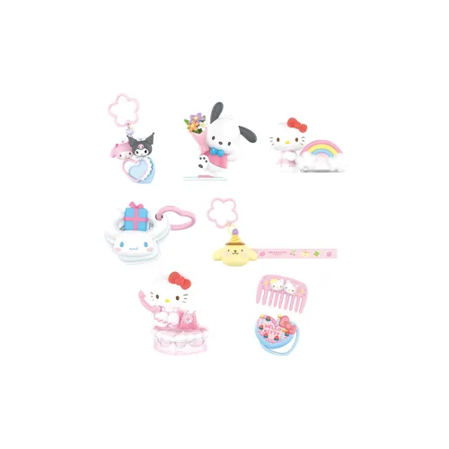 Miniso Hello Kitty 50th Anniversary Коммеморативная коллекция Подвеска Слепые коробки Один Mystery Коробка Полная коробка 6 шт