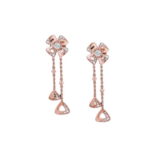BVLGARI 18К Серьги из розового золота Женские Розовое золото