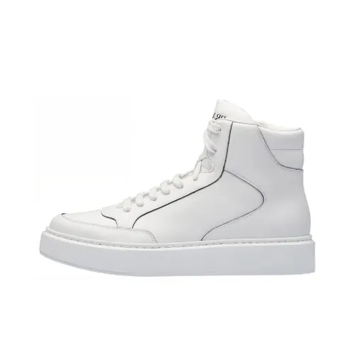 PRADA Высокие Кроссовки для скейтбординга Мужские Белые