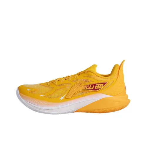 LINING SONIC 12 PE Версия Амортизация Износостойкий Низкий Топ Баскетбольные Кроссовки Мужские Желто-Белые