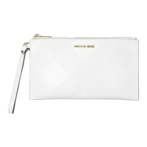 MICHAEL KORS Jet Set Travel ПУ (полиуретан) Полиуретан Запястье Сумка Клатч Большой Женский Оптический Белый