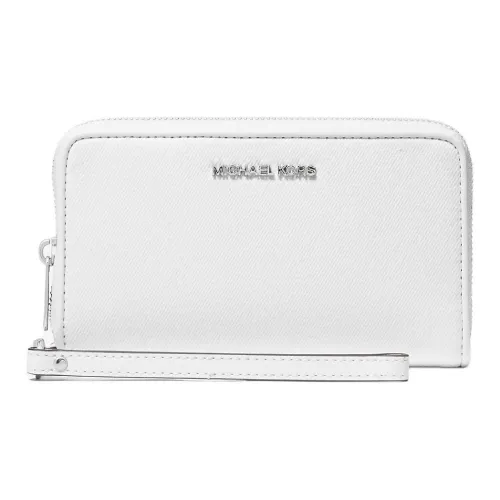 MICHAEL KORS Jet Set Washed Denim Wallet Large Unisex White MICHAEL KORS Jet Set Промытый деним Кошелек Большой Унисекс Белый
