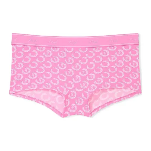 Victoria's Secret Розовый логотип Хлопок BOYSHORT PANTY FPLP Нижнее белье Женские 1 шт Enchanting Розовый