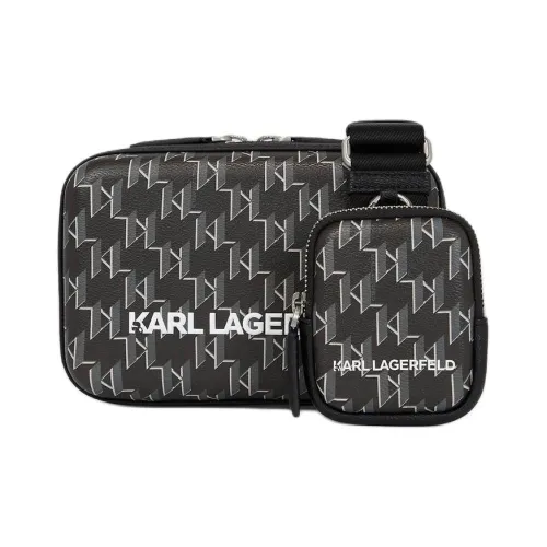 KARL LAGERFELD Полиуретан Сумка через плечо Сумка на плечо Унисекс Черная