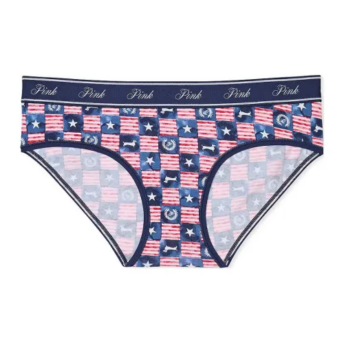 Victoria's Secret Розовый логотип Хлопок HIPHUGGER PANTY OWAGP Женское нижнее белье 1 упаковка Многоцветный