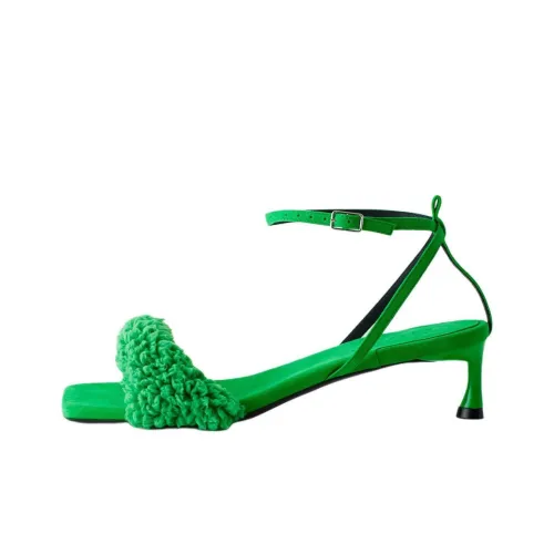 TIBI Cameron Замша One Ремень Сандалии 4,5 см Женские Зеленый