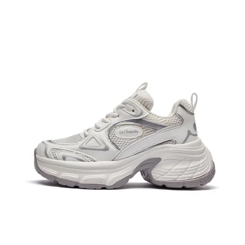 La Chapelle Дышащие Кроссовки с Низким Топом и Толстой Подошвой для Увеличения Высоты Женские