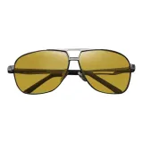 Черная серебряная оправа + поляризованные линзы ночного видения + коробка