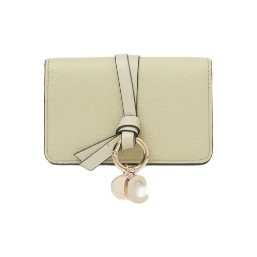 Chloe Alphabet с рельефом телячья кожа кошелек женский свет эвкалипт