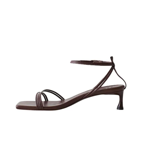 TIBI HARPER One Ремешок Сандалии 4,5 см Женские Коричневый Красный
