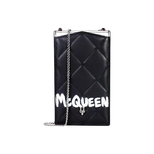 Alexander McQueen Овчина Сумка через плечо с Чехол для телефона Женская Черная