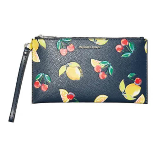 MICHAEL KORS Полиуретан с полиэстером запястный клатч большой женский морской синий