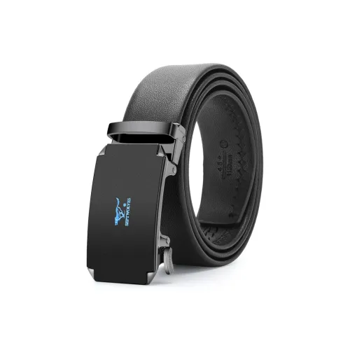 SEPTWOLVES Автоматический High End Бизнес Подтяжки Кожаные ремни Мужской 3,5 см