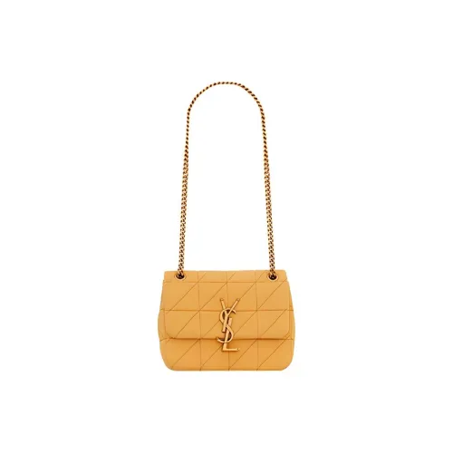 SAINT LAURENT Jamie Шерсть Сумка через плечо Женская Оранжевая Желтая