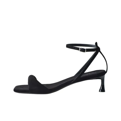 TIBI Cameron One Strap Sandals 4,5cm Women's Black TIBI Cameron One Ремешок Сандалии 4,5см Женские Черные